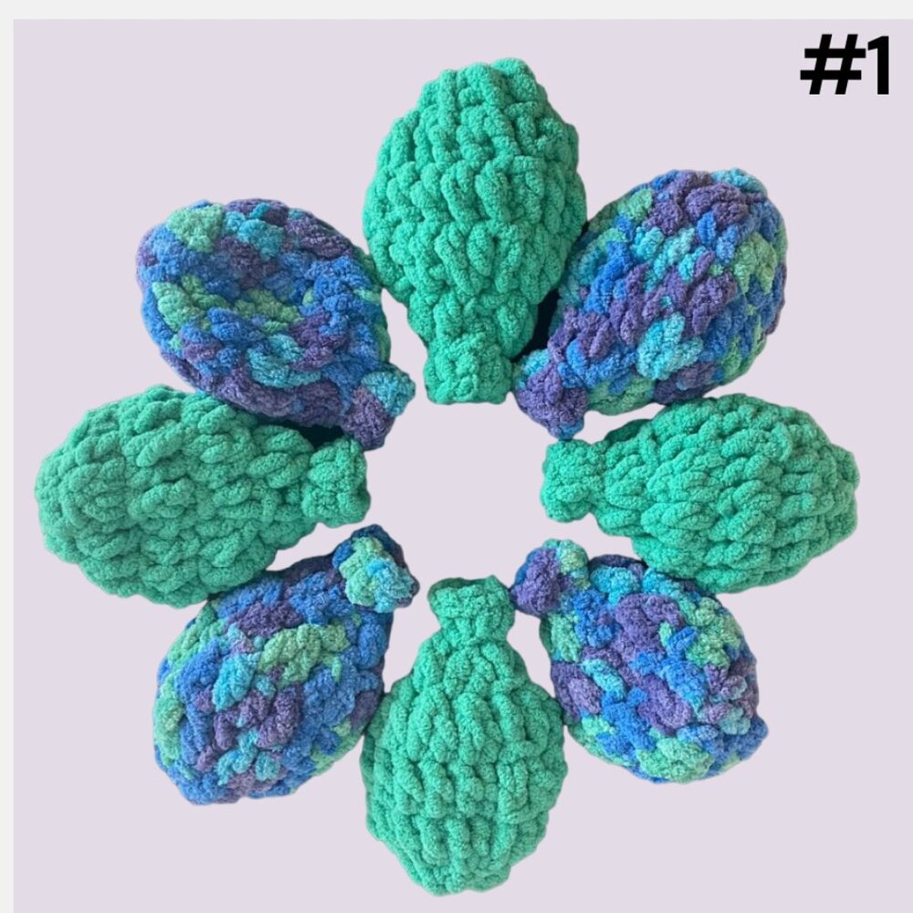 Crochet Water Balloons Reusable Handmade‎ Pool Toy Game Latex Free (Set of 8)